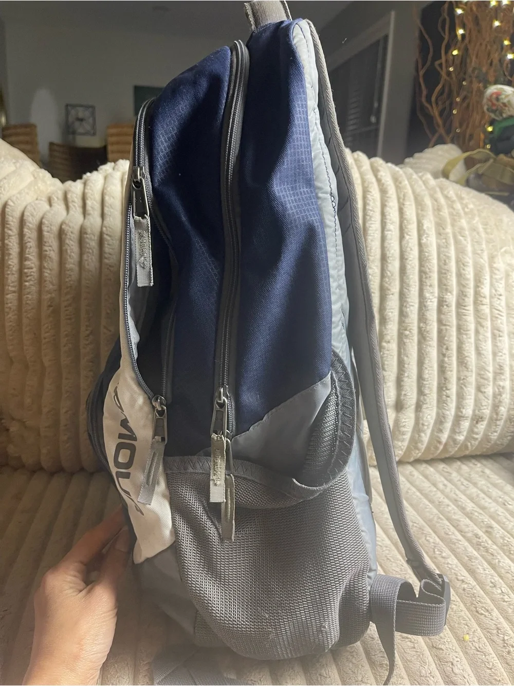 Under Armour UA Storm Hustle Backpack Blue Silver Laptop School Book Bag